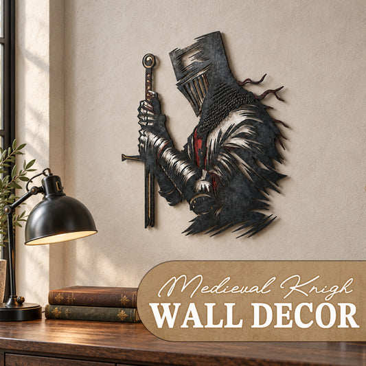 ⚔️🏰 Medieval Knight Wall Decor — Guardian Knight with Gothic Armor Design