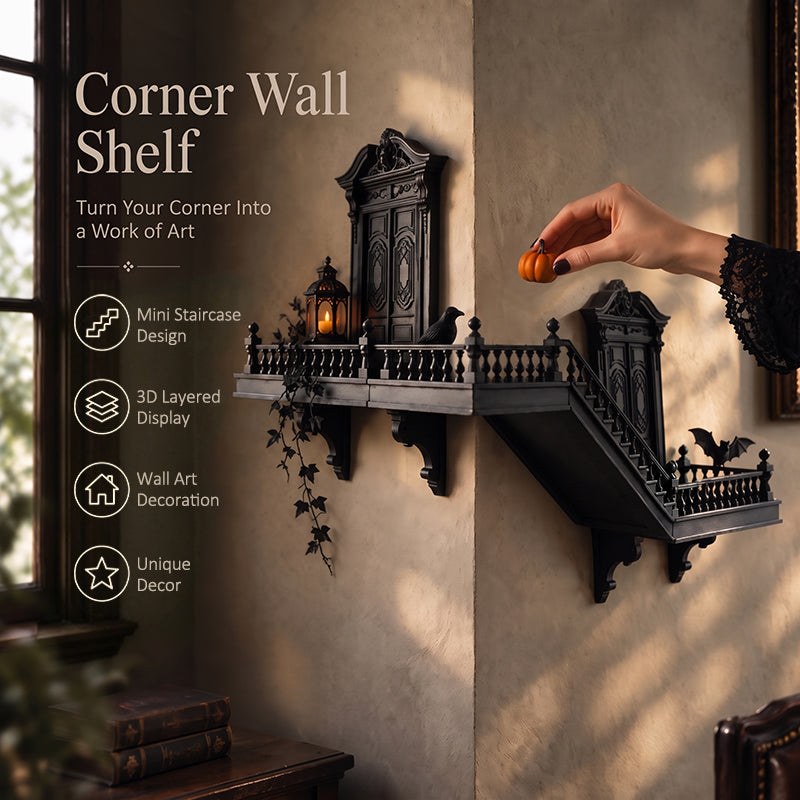 🏛️ Mini Staircase Wall Decor — Dramatic Corner Accent with Vintage Charm