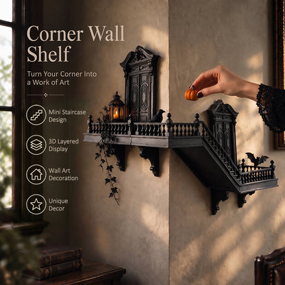 🏛️ Mini Staircase Wall Decor — Dramatic Corner Accent with Vintage Charm
