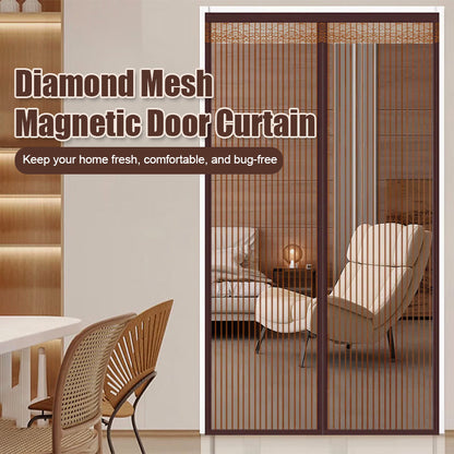 🦟 Keep pests out—installs in 2 minutes! The magnetic mesh door curtain! 🚪 Walk right in—it closes automatically! ✨