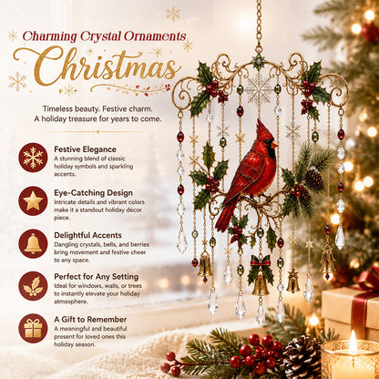 ✨ Christmas Crystal Hanging Ornament: Sparkling Holiday Suncatcher Decor! 🎄