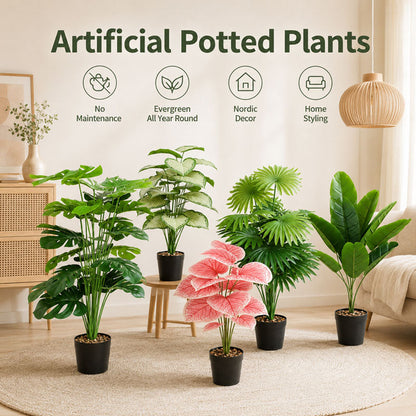 🌿 Artificial Potted Plants💦Bring Your Space to Life—No Watering Required! 🌿🚫