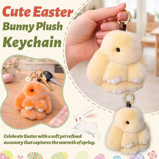 🐰Cute Easter Bunny Plush Keychain - Gift Option in Iron Box, 🎁Sweet Easter Surprise