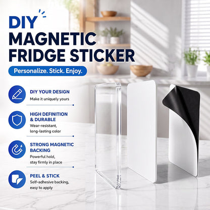 🧲 DIY Clear Acrylic Fridge Magnet Kit: Custom Photo & Art Magnet Maker! ✨