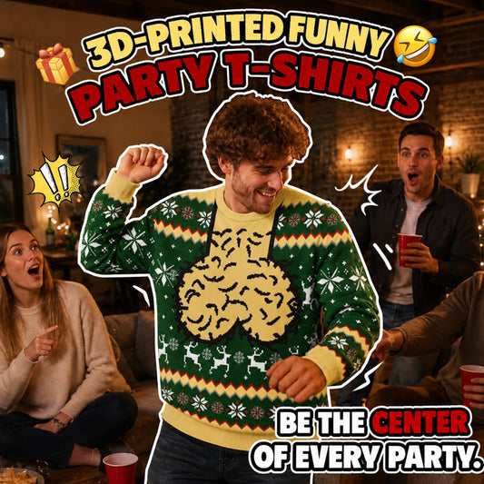 😂🎄 3D Printed Christmas Novelty Sweater — Funny Holiday Party