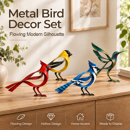 🕊️✨ Metal Bird Sculpture — Modern Openwork Design for Home Decor