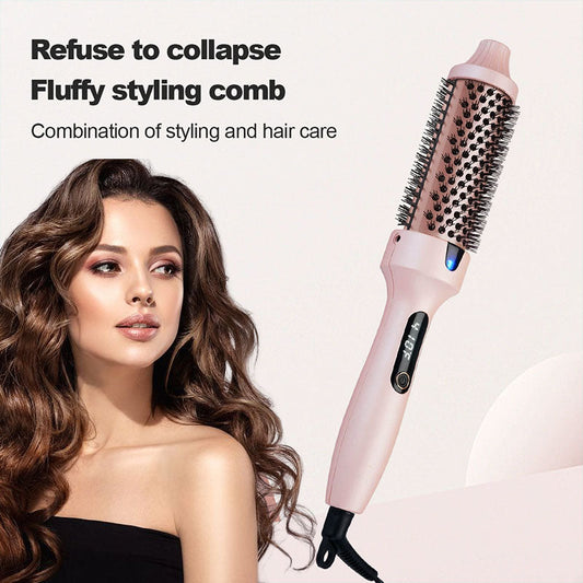 2-in-1 Fluffy Hair Straightening Comb & Curling Iron