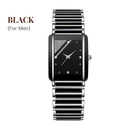 ⌚ Elegant Ceramic Band Watch — 3ATM Water Resistant, Quartz, Gift Box Included