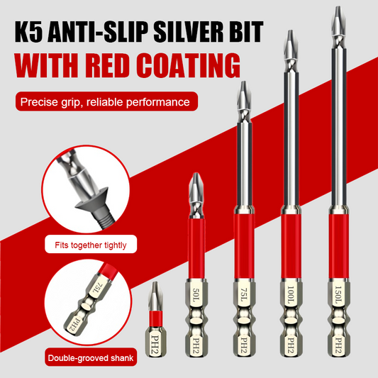 🔴 No more camming out – K5 anti‑slip bit grips like a vice! 🦷