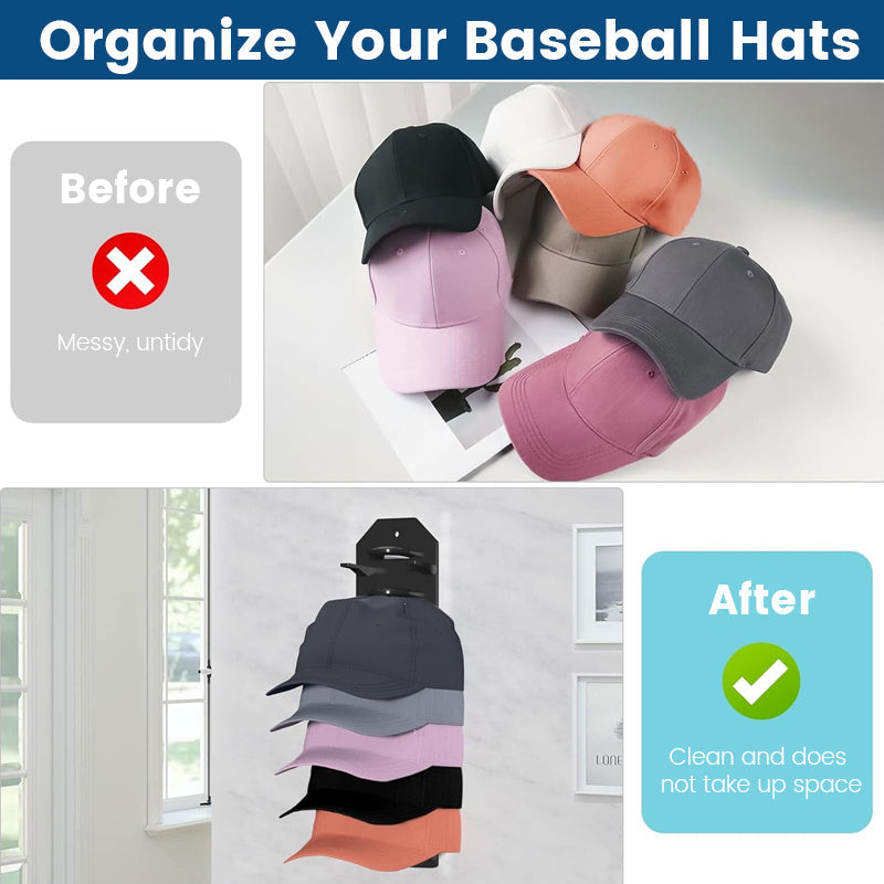 🧢 Hat Wall Storage Rack: Space-Saving Organizer & Dual Mounting Display! ✨