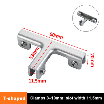 🔩 Premium Aluminium Alloy Glass Clamps: No-Drill Shelf & Panel Bracket Holder! 🛡️