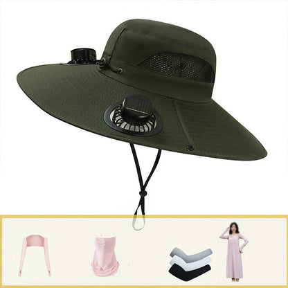 🧢 Turbine solar-powered fan hat: the ultimate hands-free cooling gadget! 🌪️