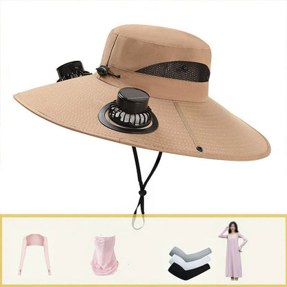 🧢 Turbine solar-powered fan hat: the ultimate hands-free cooling gadget! 🌪️