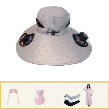 🧢 Turbine solar-powered fan hat: the ultimate hands-free cooling gadget! 🌪️