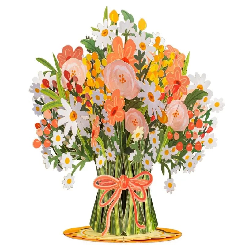 2-in-1 gift and decoration for any occasion 🌸 3D flower bouquet pop-up card