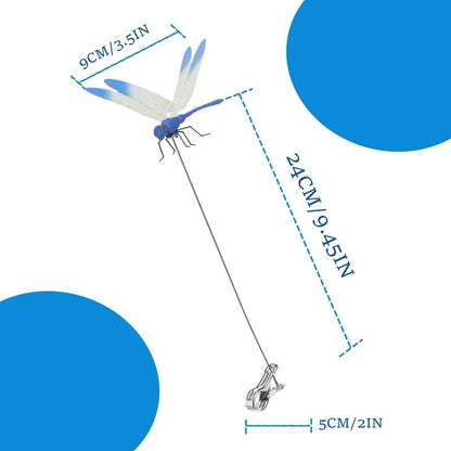 🦟 Realistic dragonfly that scares away pests – clips onto any rod or pole! 🌿