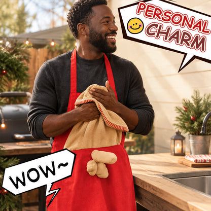 🎄🍖 Fun Christmas BBQ Apron