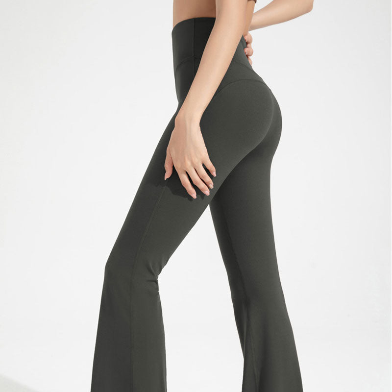 High-Waisted, Antibacterial, Flared Yoga Pants