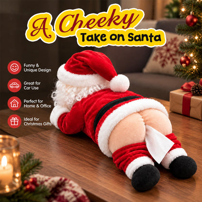 🎅Santa's Cheeky Side -- Funny Butt Tissue Box Cover for Christmas Laughs