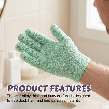 🧤 Dust with a touch – microfiber gloves that grab every speck! ✨
