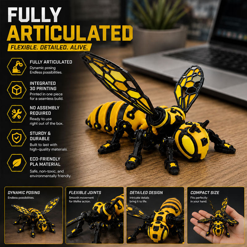 🐝 A bee that never tires – mechanical figurine brings whimsy to your workspace! 🛠️