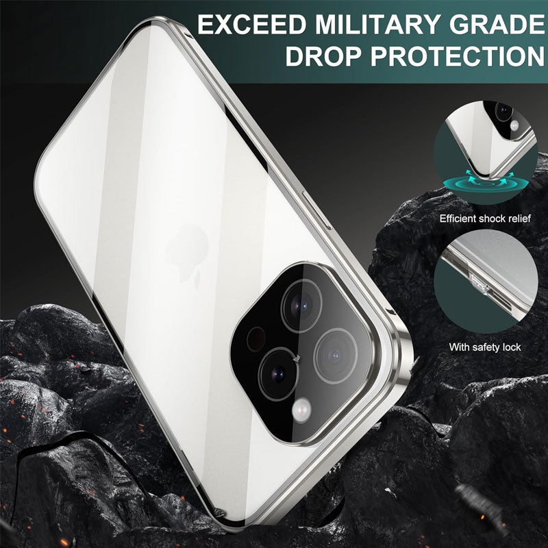 Double-sided magnetic anti-peep phone case