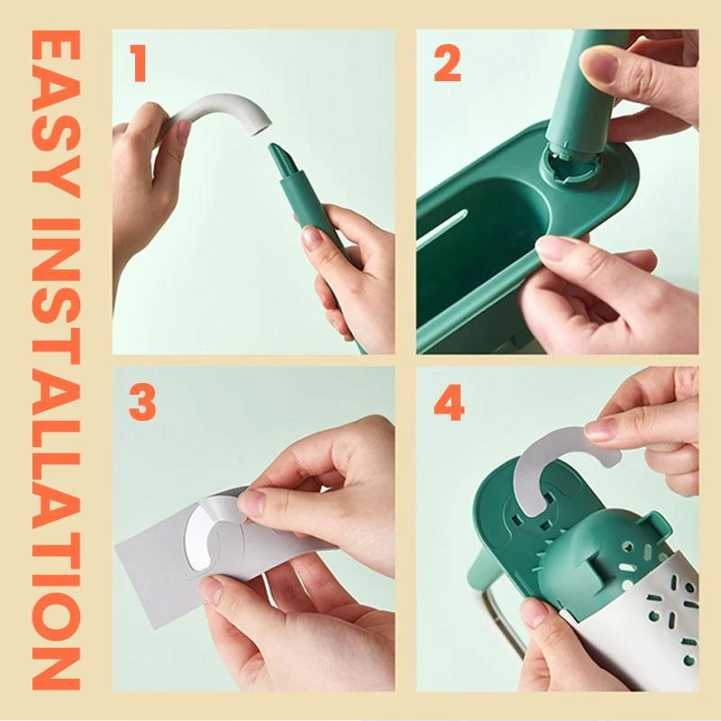 Telescopic 2-in-1 holder for sink storage