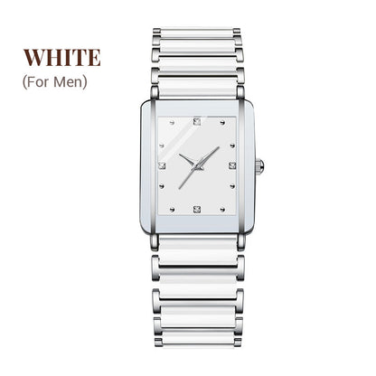 ⌚ Elegant Ceramic Band Watch — 3ATM Water Resistant, Quartz, Gift Box Included