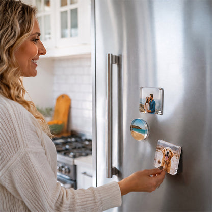🧲 DIY Clear Acrylic Fridge Magnet Kit: Custom Photo & Art Magnet Maker! ✨