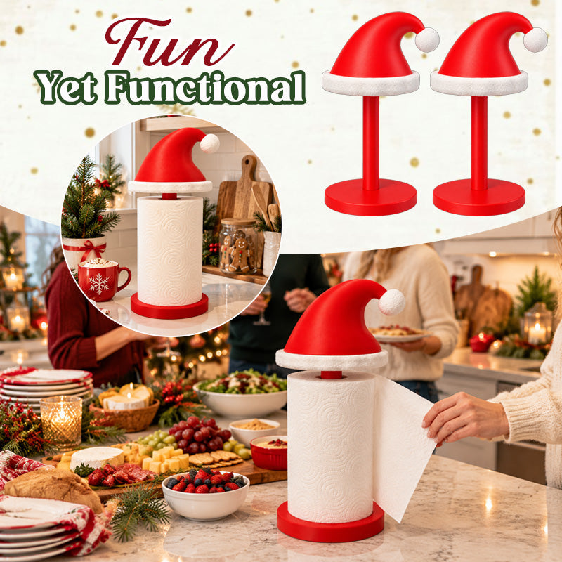 🎅Santa Hat Paper Towel Holder -- Festive 2-in-1 Kitchen Decor & Holiday Gift
