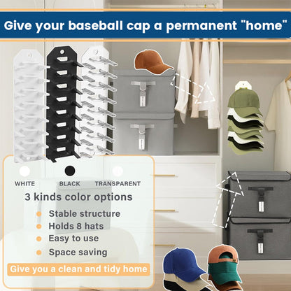 🧢 Hat Wall Storage Rack: Space-Saving Organizer & Dual Mounting Display! ✨