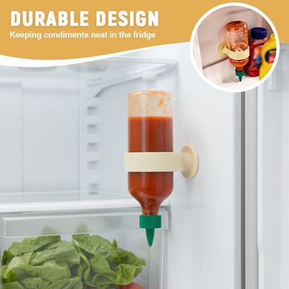 🍯 "No Drop Left Behind" Silicone Bottle Holder: Zero Sauce Waste & Fridge Organizer! 🥫