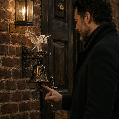 🦉🔔 Enchanted Owl Door Bell — Magical Platform 9¾ Welcome Chime