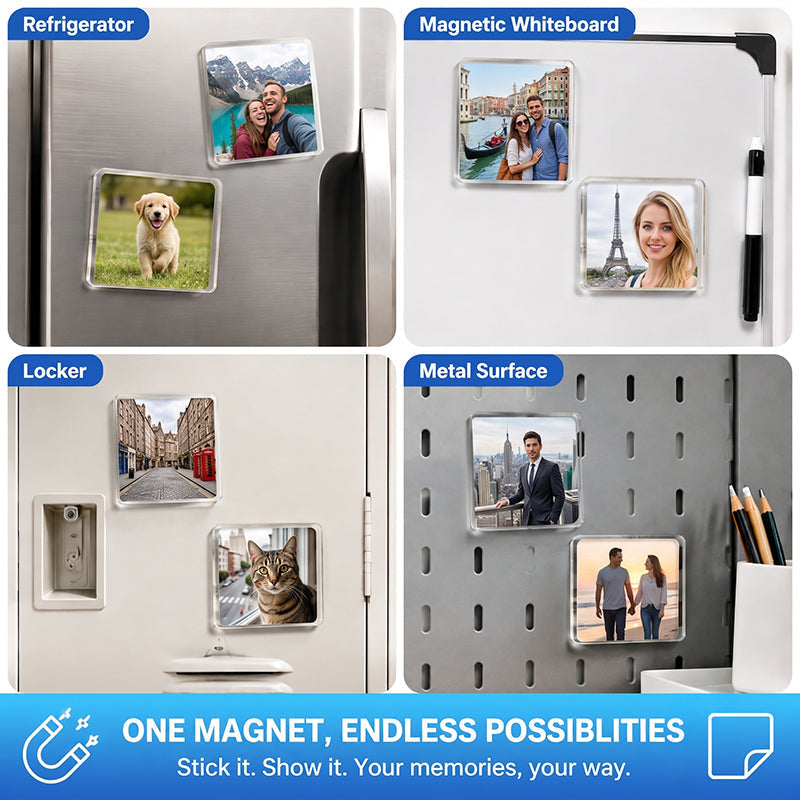 🧲 DIY Clear Acrylic Fridge Magnet Kit: Custom Photo & Art Magnet Maker! ✨