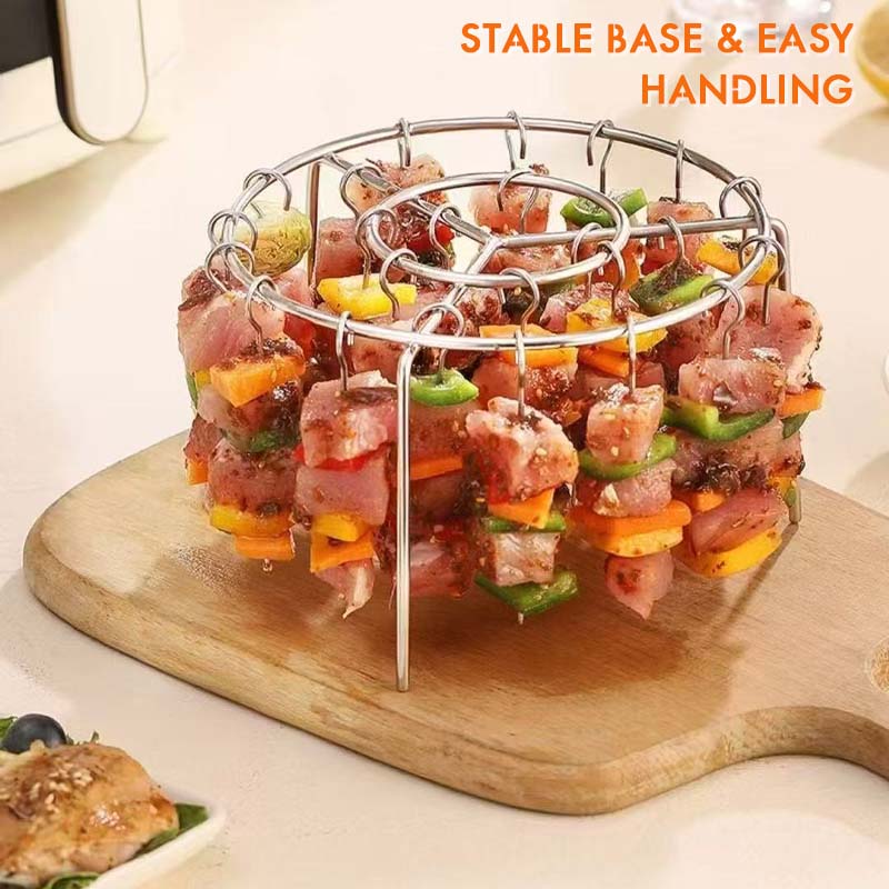 🔥 Air Fryer Skewer Rack | 360° Even Cooking, Crispy & Juicy! 🍢