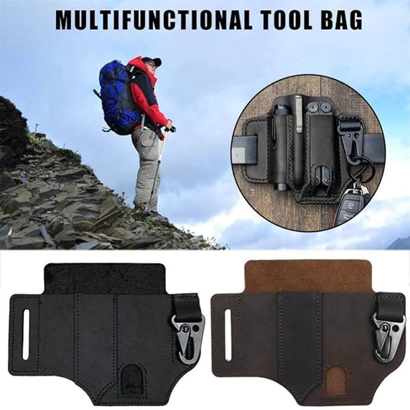 🛠️ Multi Tool Belt Leather Storage Bag 🏕️