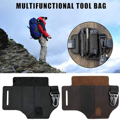 🛠️ Multi Tool Belt Leather Storage Bag 🏕️