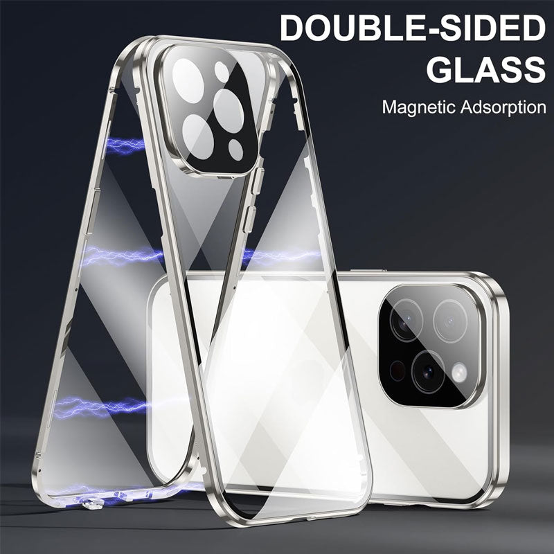 Double-sided magnetic anti-peep phone case