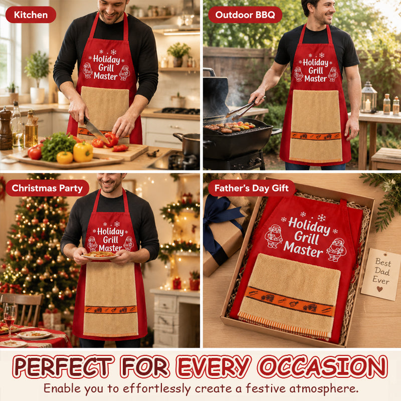 🎄🍖 Fun Christmas BBQ Apron