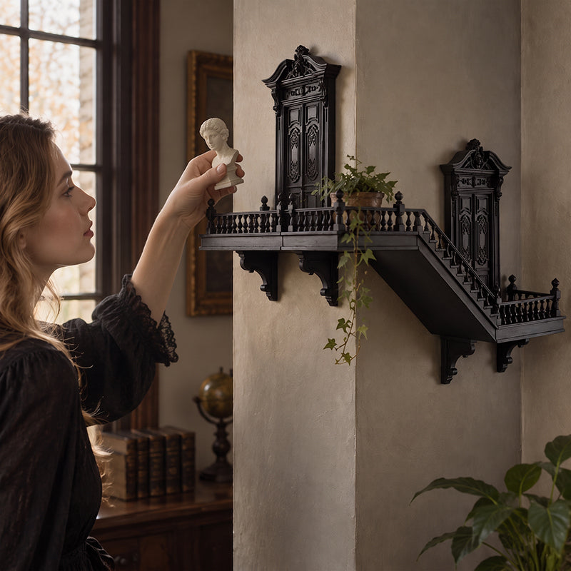 🏛️ Mini Staircase Wall Decor — Dramatic Corner Accent with Vintage Charm