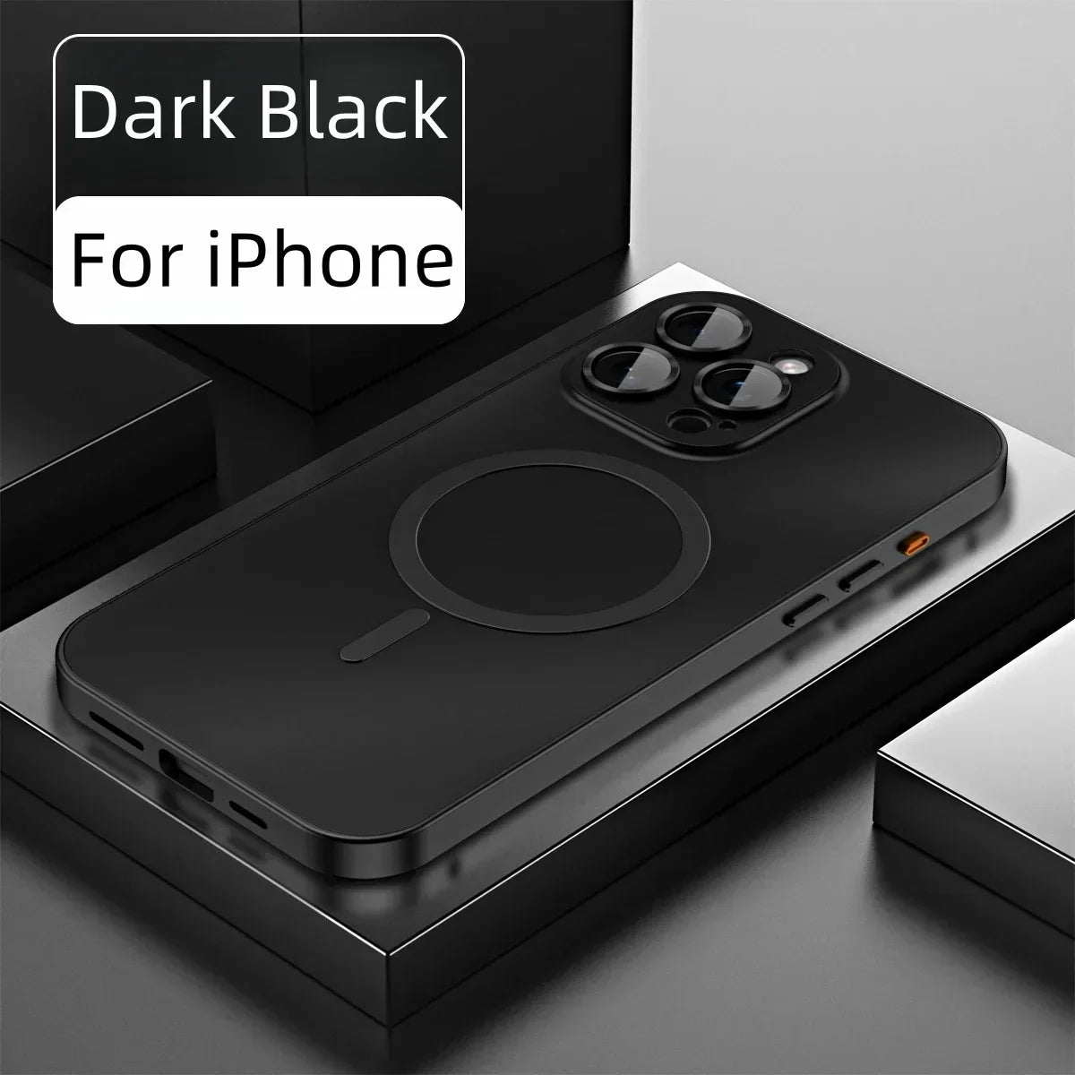 Simple metal magnetic phone case for iPhone