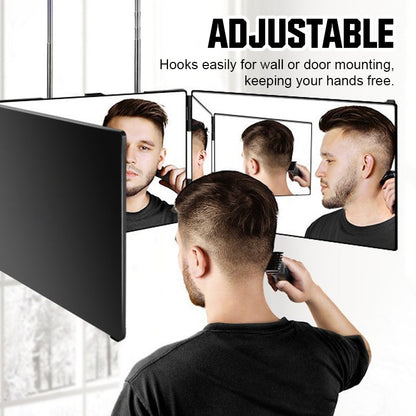 💇‍♀️ See every angle of your hair – tri‑fold salon mirror for perfect DIY cuts! ✨