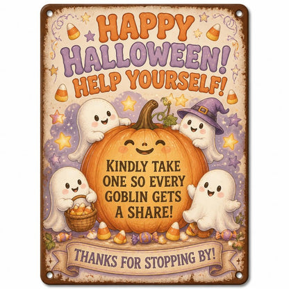 👻 Enjoy the Party! Keep the Magic Alive for Every Kid with This Vintage Halloween Porch Sign 🎃