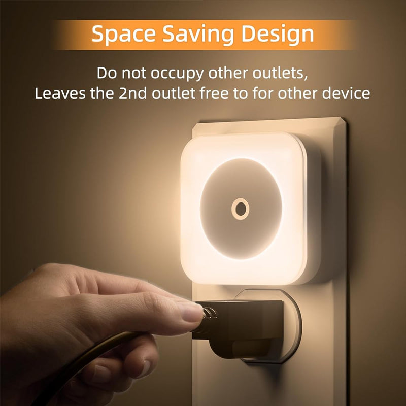 Plug-in LED Night Light with Dusk-to-Dawn Sensor – Energy-Efficient Guide Light for Hallway, Landing & Bedroom