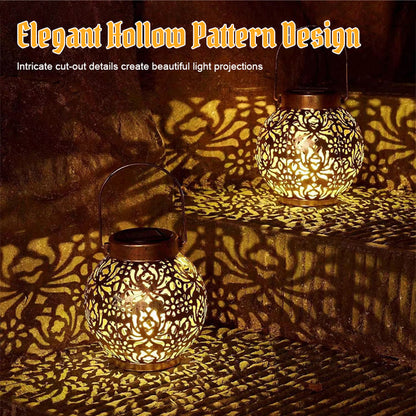 ✨ Transform Your Backyard into a Magical Wonderland! 🌙 Solar Hollow Patterned Lights 🏮