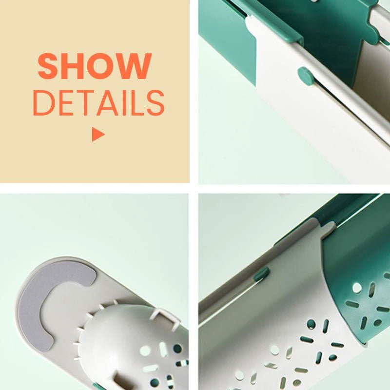 Telescopic 2-in-1 holder for sink storage