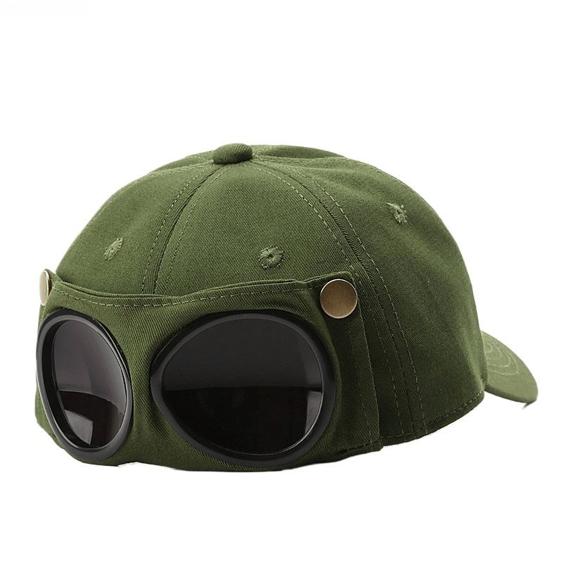 🤣 Aviator Style Baseball Cap — Unique Sunglasses Slots & Vintage Metal Details! 🧢✨