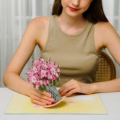 2-in-1 gift and decoration for any occasion 🌸 3D flower bouquet pop-up card
