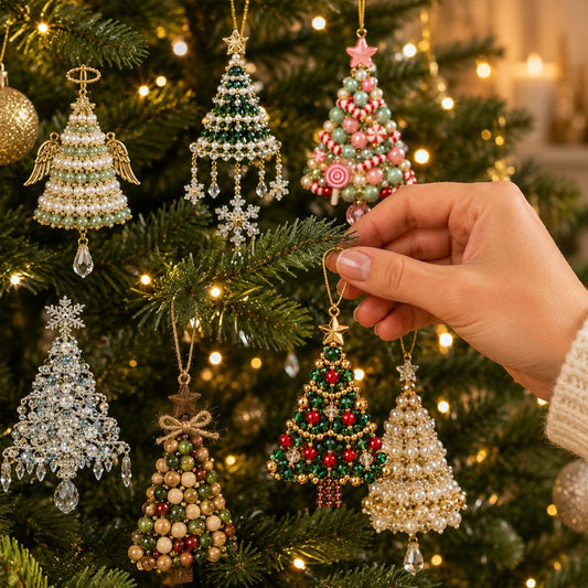 🎄 DIY Christmas Tree Beaded Ornament Kit-Craft your own sparkling holiday keepsake! ✨💎