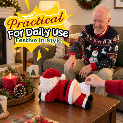 🎅Santa's Cheeky Side -- Funny Butt Tissue Box Cover for Christmas Laughs